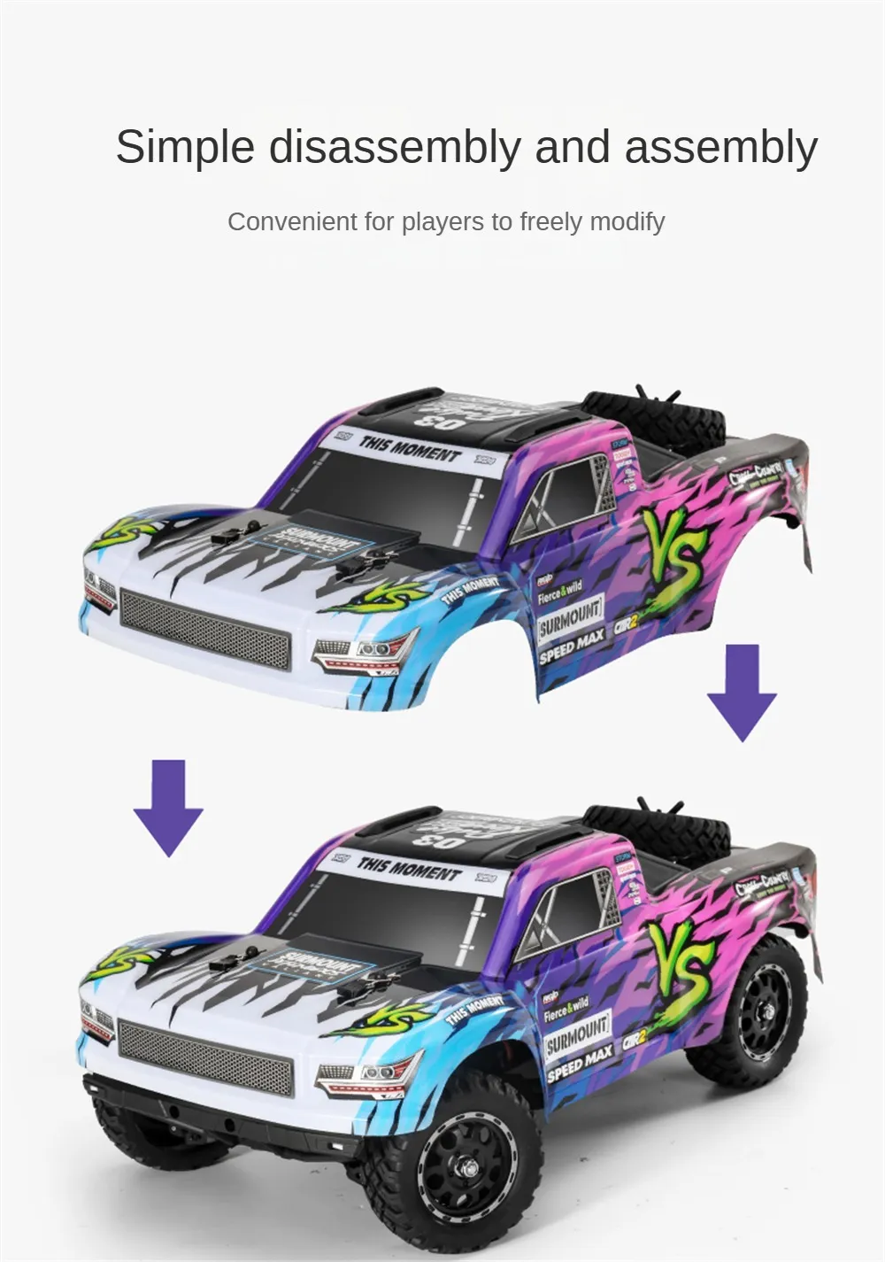 HBX 3103A 1/16 2.4G 4WD High Speed Brushless RC Car RTR Electric Short Truck Full Proportional Control Vehicle Models HBX 3103A 1/16 2.4G 4WD High Speed Brushless RC Car RTR Electric Short Truck Full Proportional Control Vehicle Models