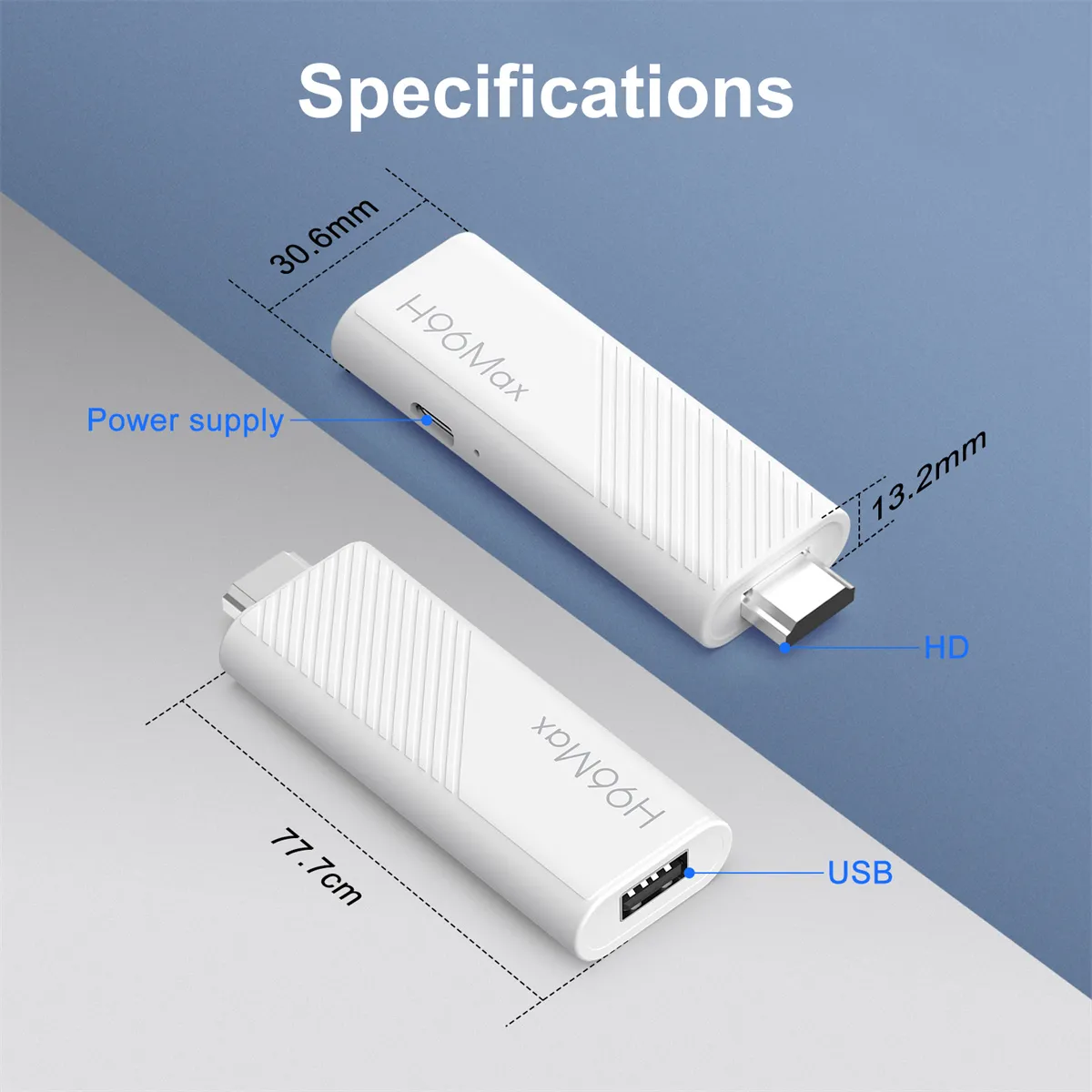 H96Max 2+16G H313 Smart TV Stick Android 10.0 3D 4K UHD Support WiFi6 & BT5.0 Media Player Google TV Receiver Set Top Box
