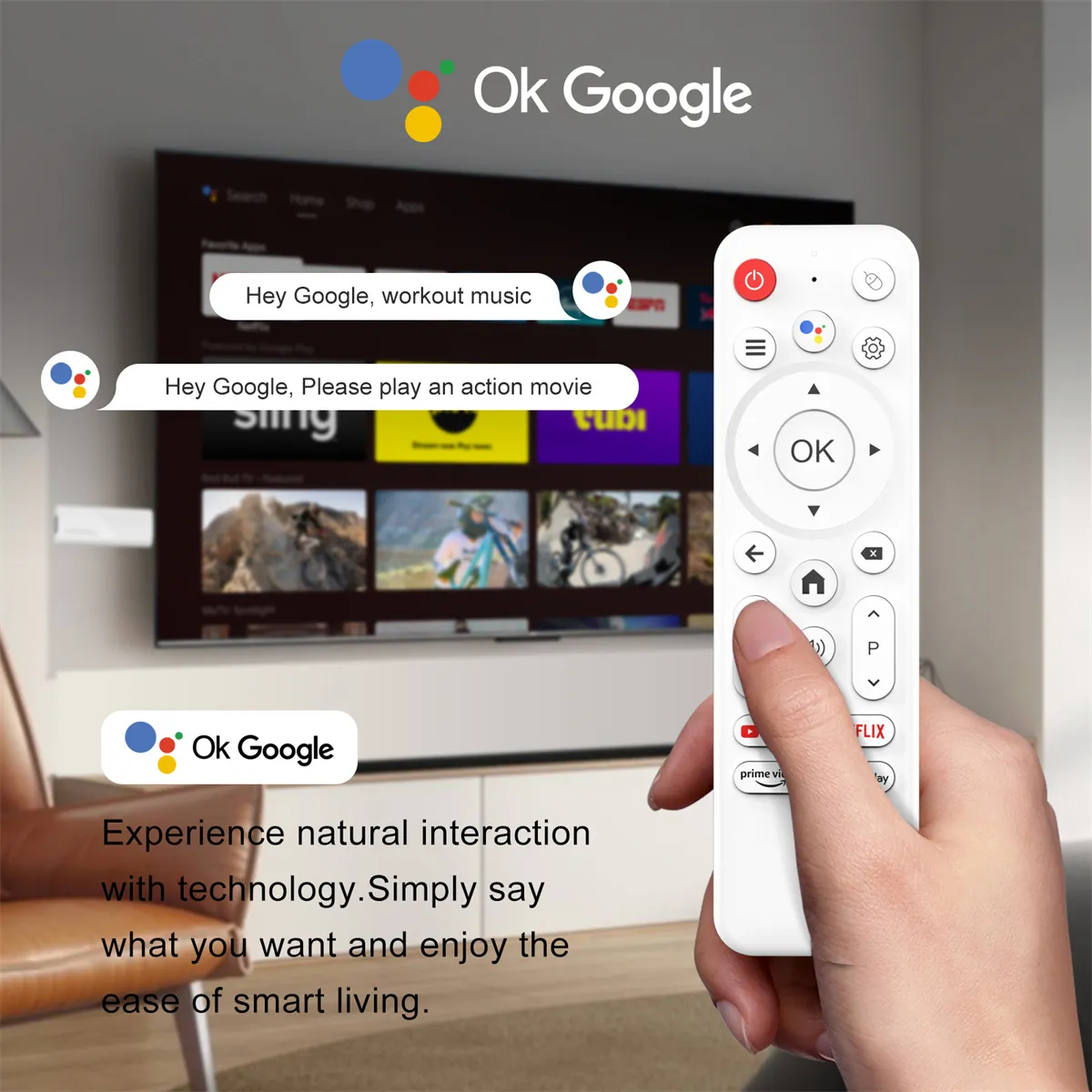 H96Max 2+16G H313 Smart TV Stick Android 10.0 3D 4K UHD Support WiFi6 & BT5.0 Media Player Google TV Receiver Set Top Box
