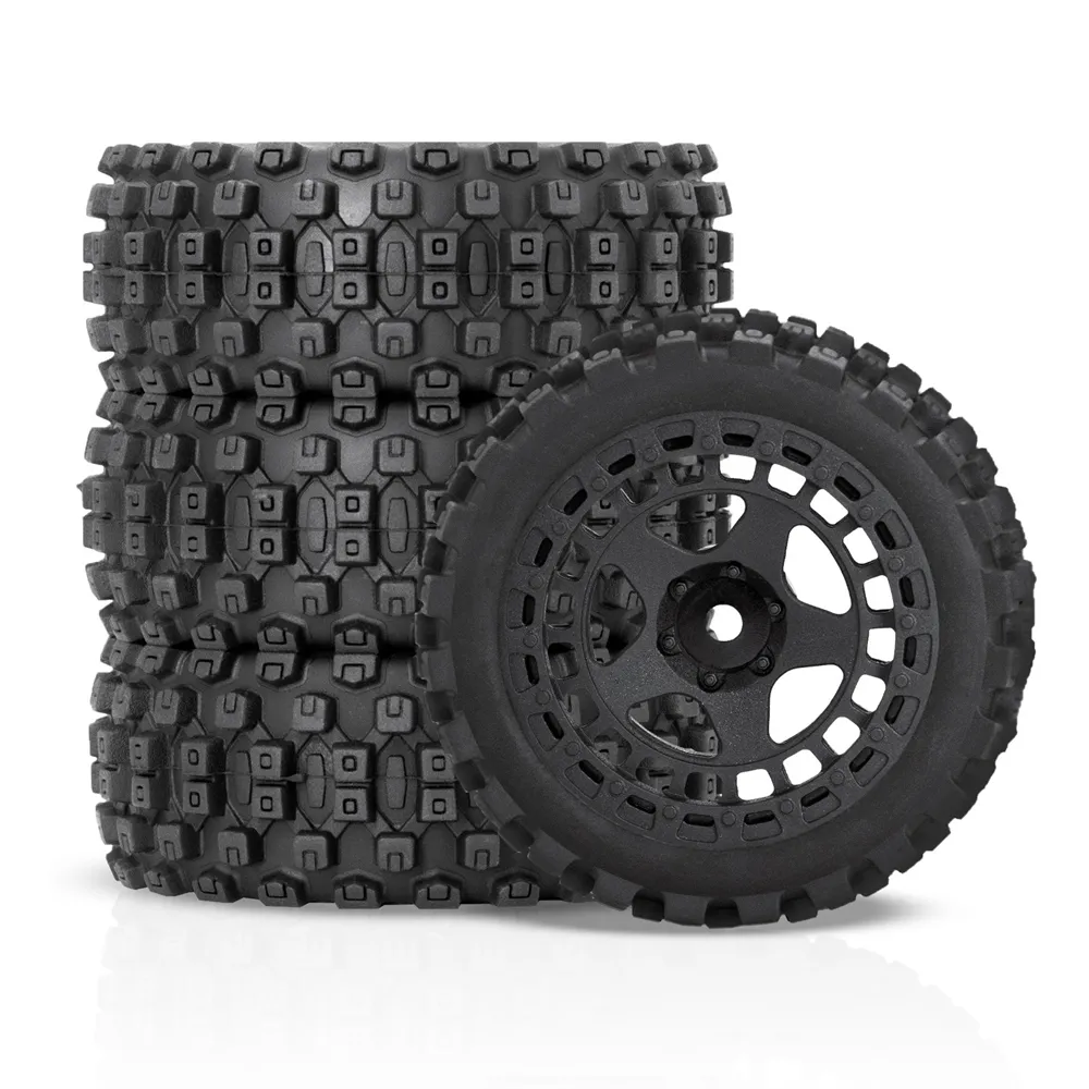 4PCS Upgraded Tires Wheel Rims for Arrma 1/18 2S Typhon Grom RC Cars Vehicles Models Spare Parts Accessories