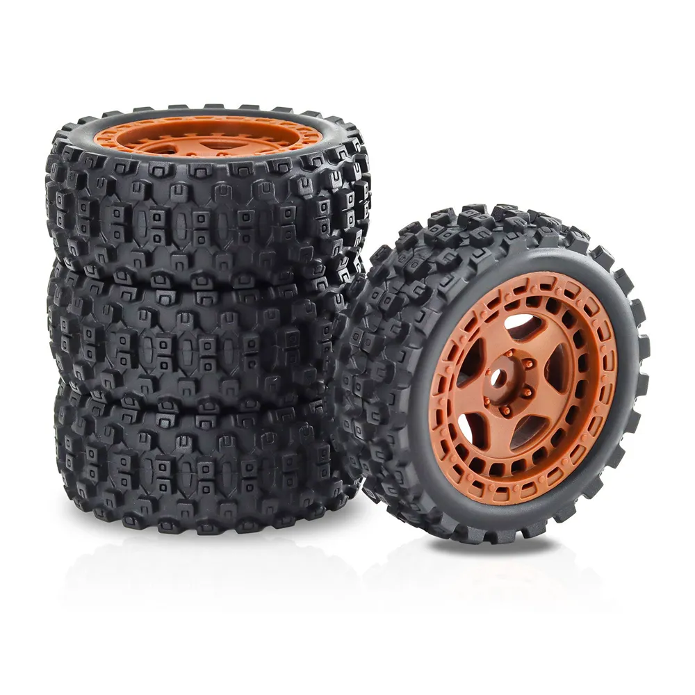 4PCS Upgraded Tires Wheel Rims for Arrma 1/18 2S Typhon Grom RC Cars Vehicles Models Spare Parts Accessories