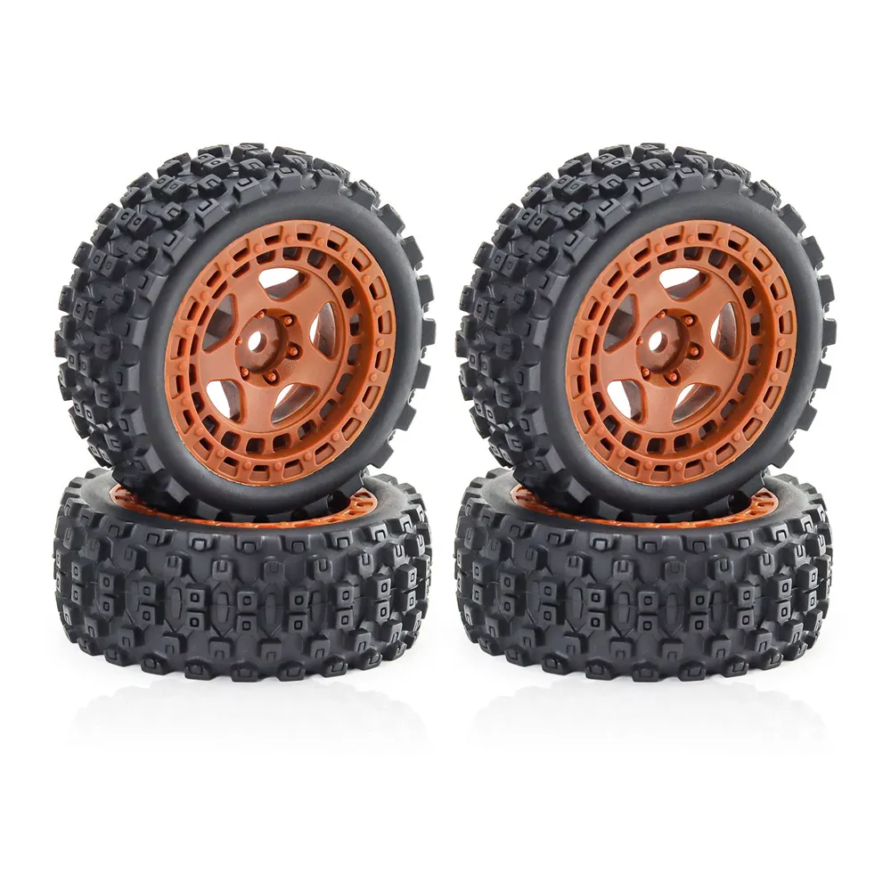 4PCS Upgraded Tires Wheel Rims for Arrma 1/18 2S Typhon Grom RC Cars Vehicles Models Spare Parts Accessories