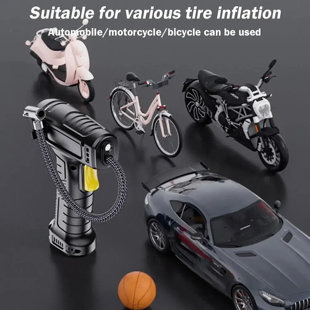120W Smart Auto Elektrische Reifen Inflator Pumpe Auto Handheld Intelligente Digital Display Haushalt Auto Elektrische Tragbare Reifen Luftpumpe
