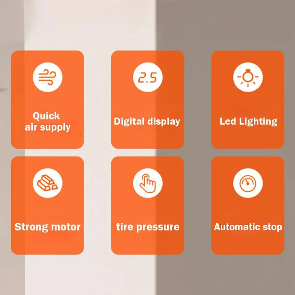 120W Smart Auto Elektrische Reifen Inflator Pumpe Auto Handheld Intelligente Digital Display Haushalt Auto Elektrische Tragbare Reifen Luftpumpe