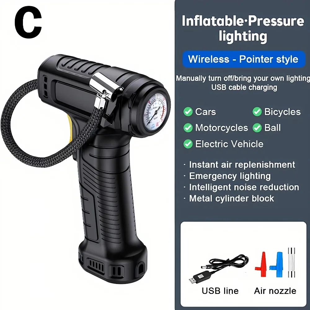 120W Smart Auto Elektrische Reifen Inflator Pumpe Auto Handheld Intelligente Digital Display Haushalt Auto Elektrische Tragbare Reifen Luftpumpe
