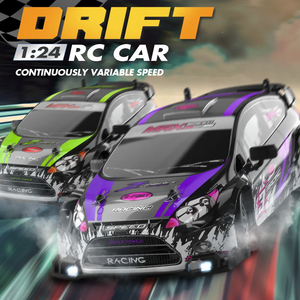 ENOZE 8605 8606 RTR 1/24 2.4G 4WD 30km/h Drift RC Car GTR High Speed Racing LED Light On-Road Vehicles Models Toys
