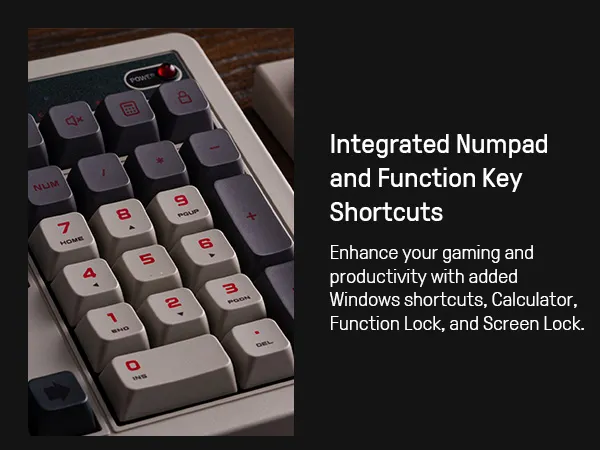 8BitDo Retro108 Tri-mode Mechanical Gaming Keyboard 108 Keys with Programmable Keys Top-mount Structure Hot Swappable PBT Dye-Sublimation N-Key Rollover E-sports PC Gamer Keyboards