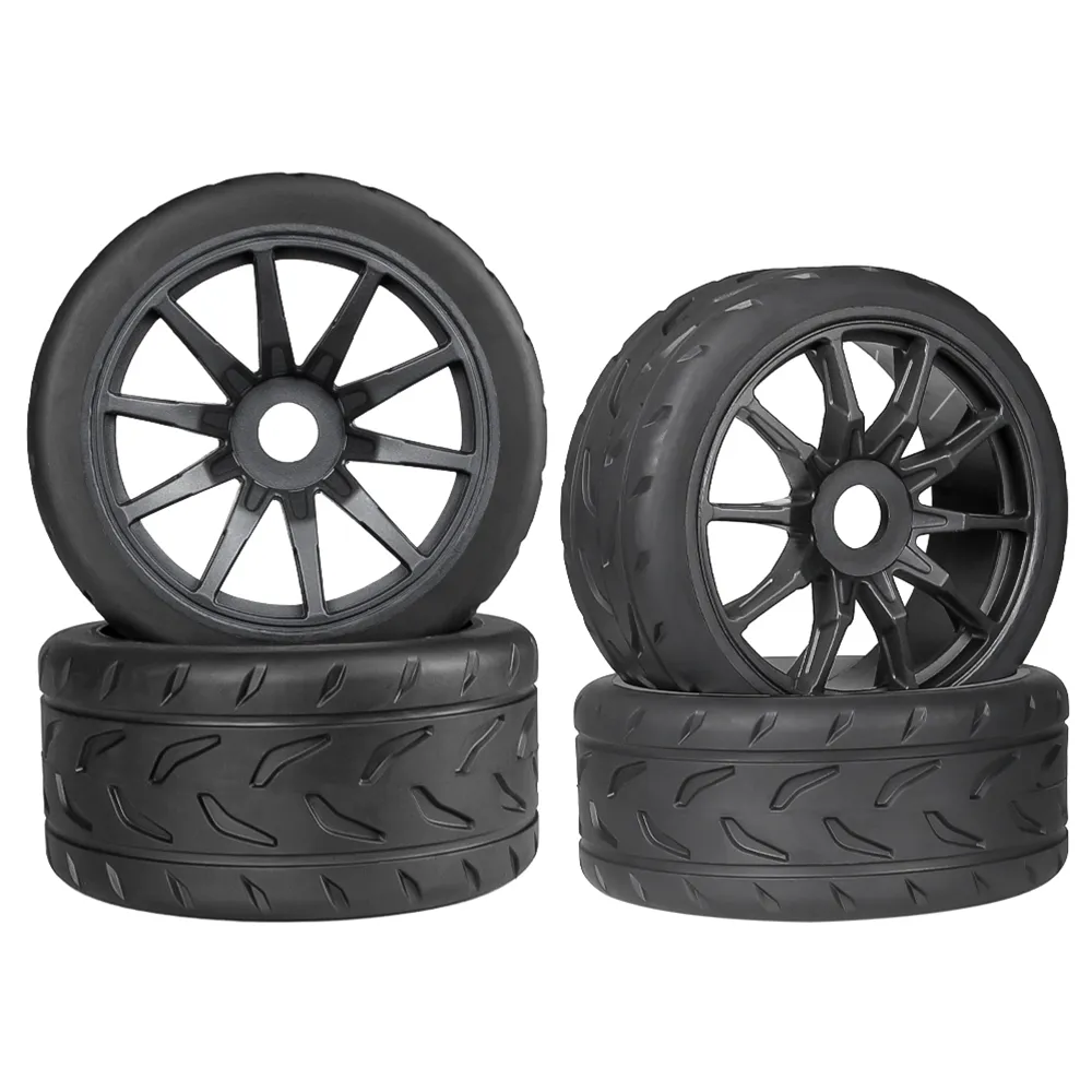 4PCS Eight-Character Pattern Racing Road Wheel Tire Spare Parts for ARRMA 1/7 Firebird FELONY Mustang GT Flat Race RC Car Vehicle Models Accessories 4PCS Eight-Character Pattern Racing Road Wheel Tire Spare Parts for ARRMA 1/7 Firebird FELONY Mustang GT Flat Race RC Car Vehicle Models Accessories