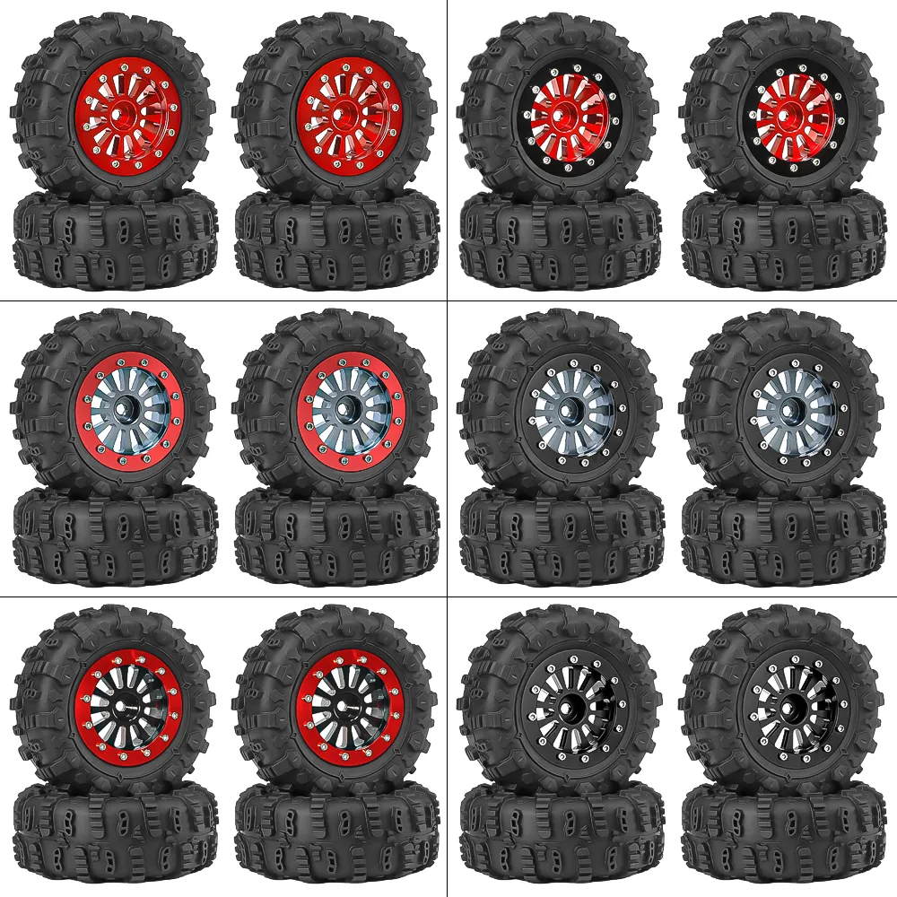 4PCS 1.3 Inches Tires Aluminum Alloy Wheel Rims Hubs for Land Rover TRX4M 1/18 Rock Crawler RC Cars Vehicles Models Spare Parts Accessories B Version 4PCS 1.3 Inches Tires Aluminum Alloy Wheel Rims Hubs for Land Rover TRX4M 1/18 Rock Crawler RC Cars Vehicles Models Spare Parts Accessories B Version