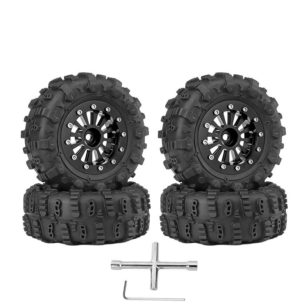 4PCS 1.3 Inches Tires Aluminum Alloy Wheel Rims Hubs for Land Rover TRX4M 1/18 Rock Crawler RC Cars Vehicles Models Spare Parts Accessories B Version 4PCS 1.3 Inches Tires Aluminum Alloy Wheel Rims Hubs for Land Rover TRX4M 1/18 Rock Crawler RC Cars Vehicles Models Spare Parts Accessories B Version