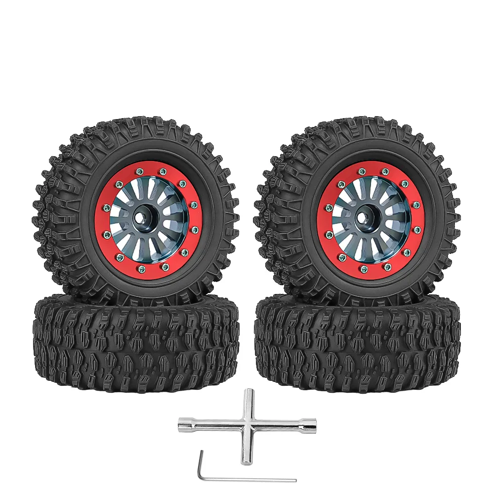 4PCS 1.3 Inches Tires Aluminum Alloy Wheel Rims Hubs for Land Rover TRX4M 1/18 Rock Crawler RC Cars Vehicles Models Spare Parts Accessories A Version 4PCS 1.3 Inches Tires Aluminum Alloy Wheel Rims Hubs for Land Rover TRX4M 1/18 Rock Crawler RC Cars Vehicles Models Spare Parts Accessories A Version