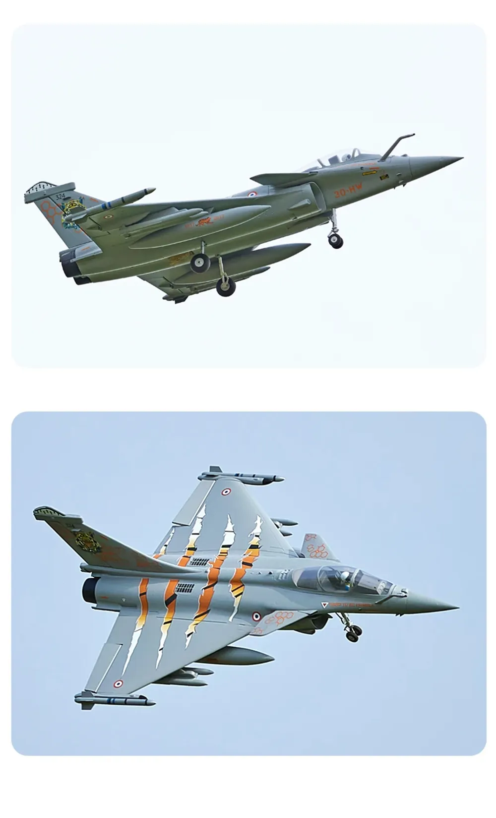 FMS EDF Jet 64mm Rafale V2 740mm Wingspan EPO RC Airplane Fixed Wing Fighter PNP With Reflex V2