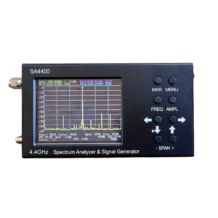 3.2-Inch Touch Screen Spectrum Analyzer 4.4G Signal Generator 45-4400 MHz Wide Frequency Range High Accuracy 600 MHz/s Fast Sweep Speed