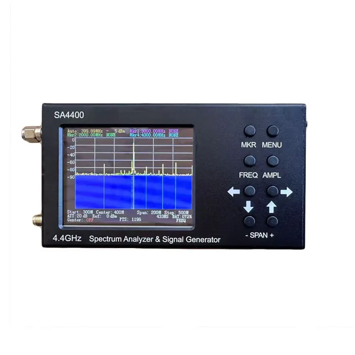 3.2-Inch Touch Screen Spectrum Analyzer 4.4G Signal Generator 45-4400 MHz Wide Frequency Range High Accuracy 600 MHz/s Fast Sweep Speed