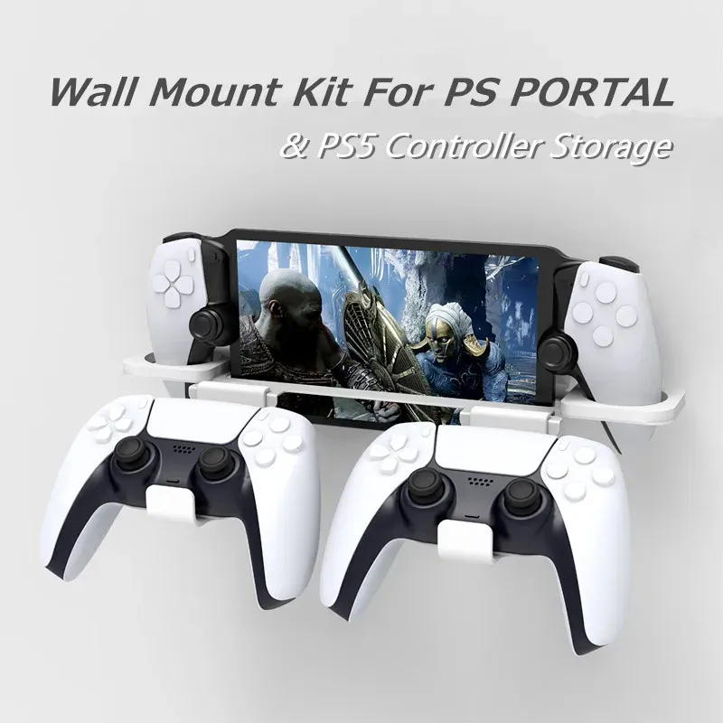 GP-536 Wall Mount Storage Stand for Playstation5 Portal Handheld Game Console Accessories PS5 Controller Storage Bracket