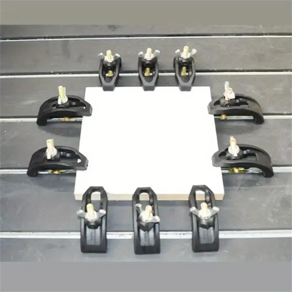 6PCS CNC Arcuate Press Plate Clamps Engraving Machine T Track Hold Down Clamps Fixture Fastening Platen Router Woodworking Accessories for Milling Machine