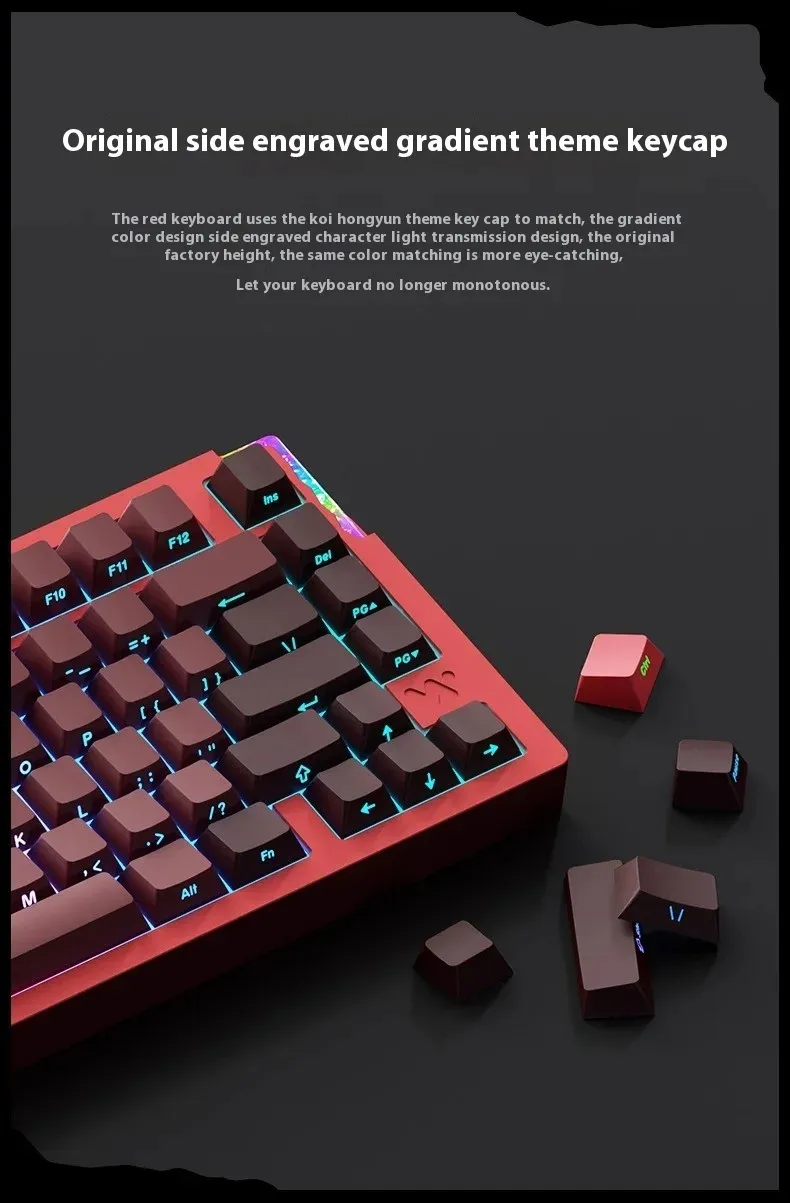 WEIKAV Stars-75 Mechanical Keyboard 3-mode Wireless Aluminum Alloy 75% Layout Gasket Structure Hot-swap RGB Customized Gaming Keybaord