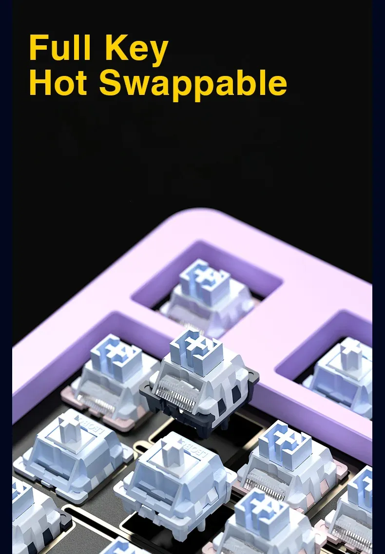 LEOBOG Hi8SE Aluminum Alloy Mechanical Keyboard with Knob Triple Mode 80 Keys RGB Gasket-Mount Hot-Swap Barbies Switch 8000mAh Rechargeable Gaming Keyboard LEOBOG Hi8SE Aluminum Alloy Mechanical Keyboard with Knob Triple Mode 80 Keys RGB Gasket-Mount Hot-Swap Barbies Switch 8000mAh Rechargeable Gaming Keyboard