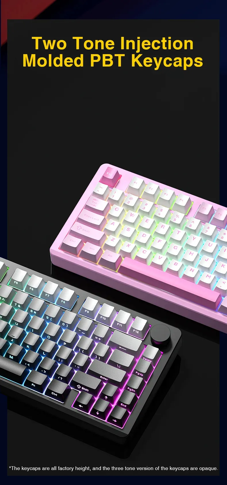 LEOBOG Hi8SE Aluminum Alloy Mechanical Keyboard with Knob Triple Mode 80 Keys RGB Gasket-Mount Hot-Swap Barbies Switch 8000mAh Rechargeable Gaming Keyboard LEOBOG Hi8SE Aluminum Alloy Mechanical Keyboard with Knob Triple Mode 80 Keys RGB Gasket-Mount Hot-Swap Barbies Switch 8000mAh Rechargeable Gaming Keyboard
