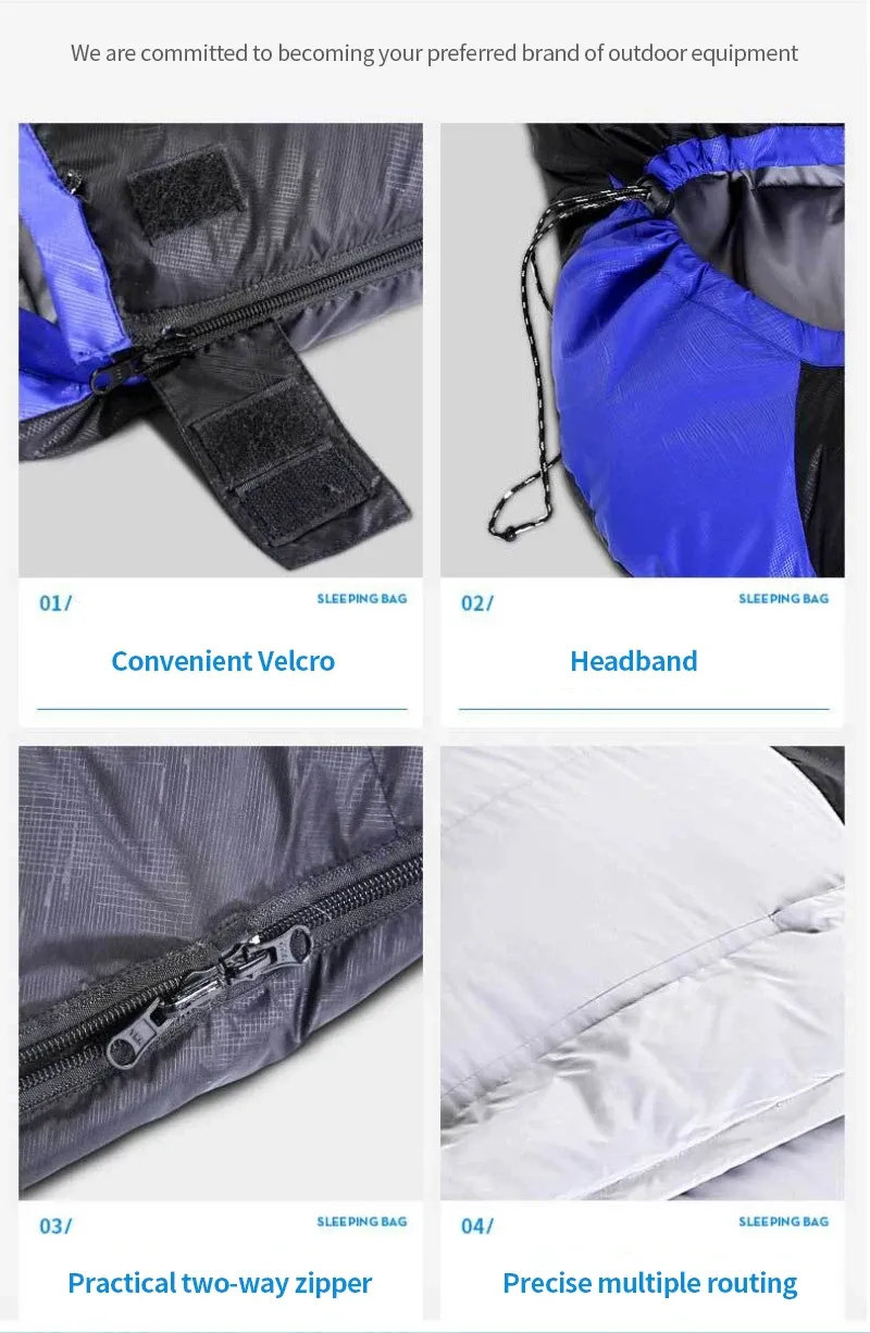 Camping Heated Sleeping Bag For Winter USB Charging 4 Heating Zones Heating Pads Portable 3 Temperature Adjustable Sleep Bag