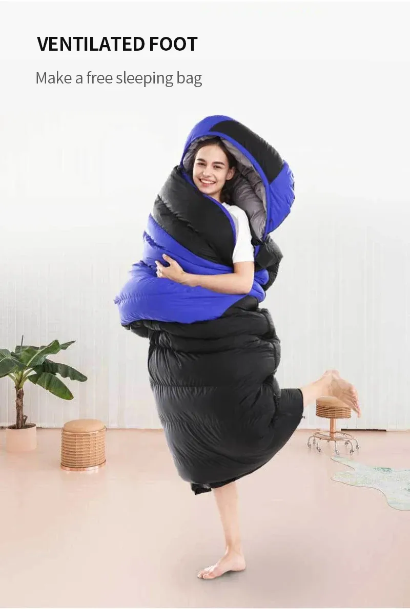 Camping Heated Sleeping Bag For Winter USB Charging 4 Heating Zones Heating Pads Portable 3 Temperature Adjustable Sleep Bag