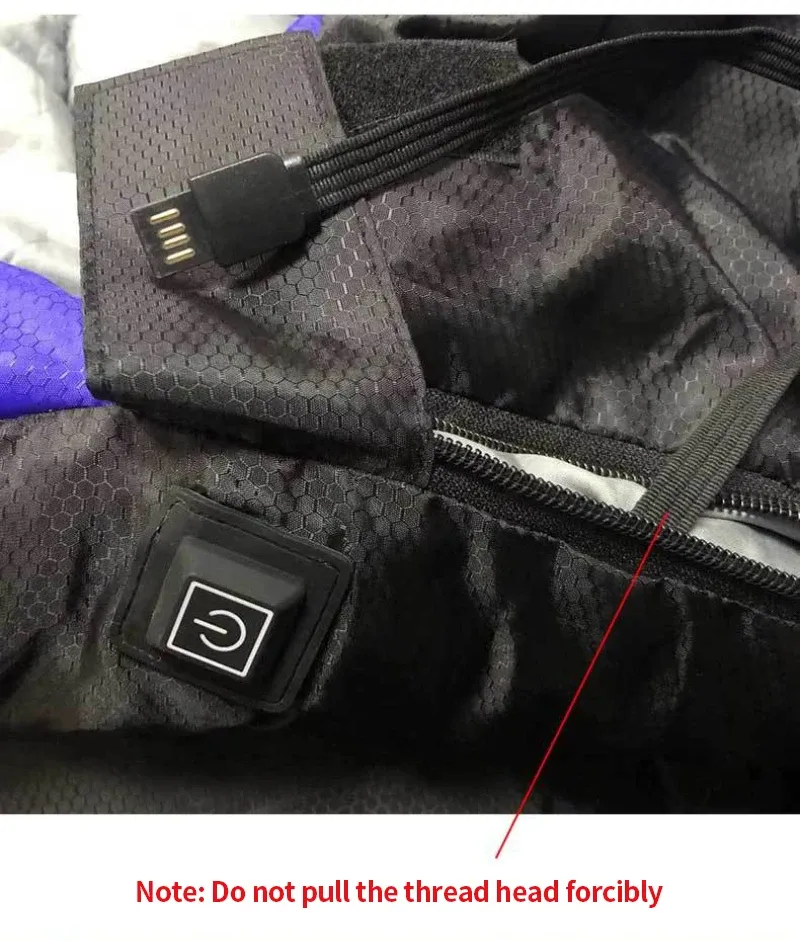 Camping Heated Sleeping Bag For Winter USB Charging 4 Heating Zones Heating Pads Portable 3 Temperature Adjustable Sleep Bag