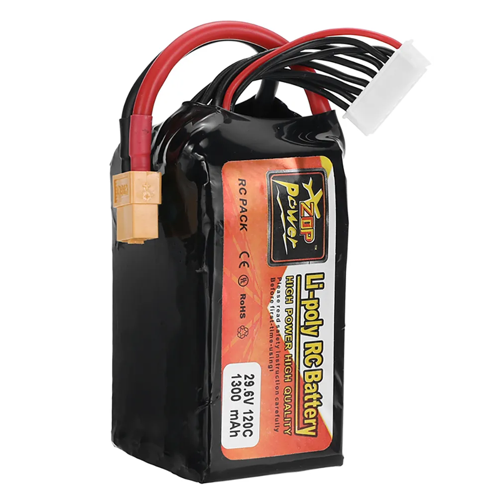 ZOP Power 29.6V 1300mAh 120C 8S Li-poly Battery XT60 Plug for SEQURE SQFPV Heison 5X FPV Quad Drone