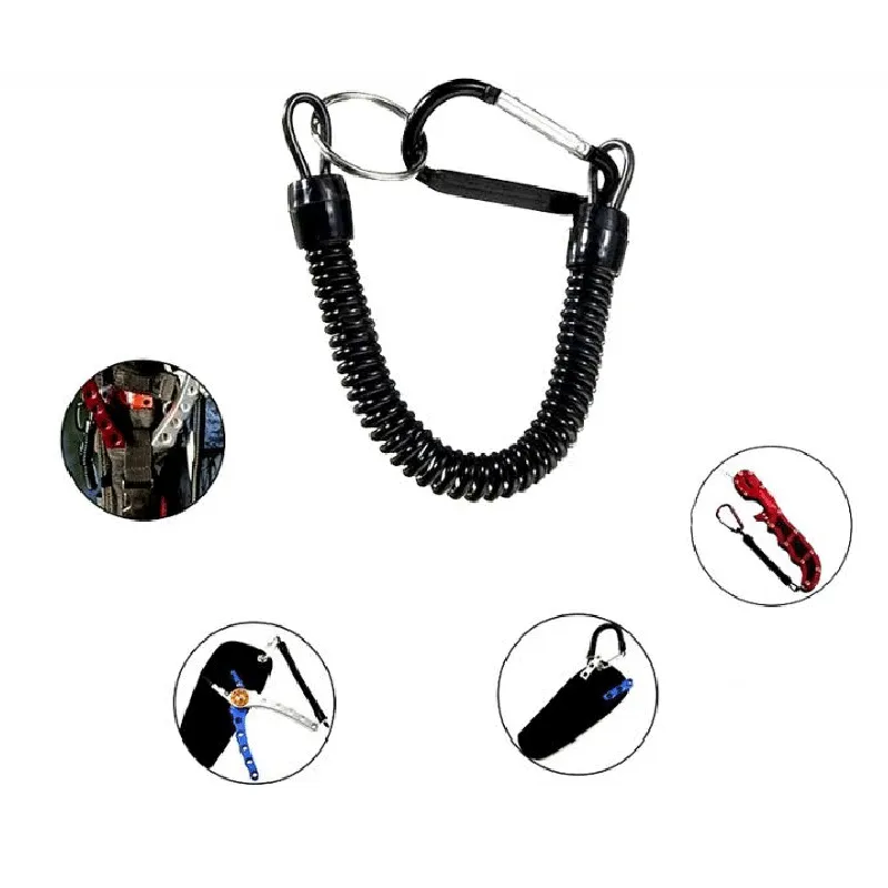 ZANLURE 5Pcs 22cm Pull Elastic With Anti-lost Hand Rope Grab Retention Elastic Cable Protection Flexible Fishing Tool