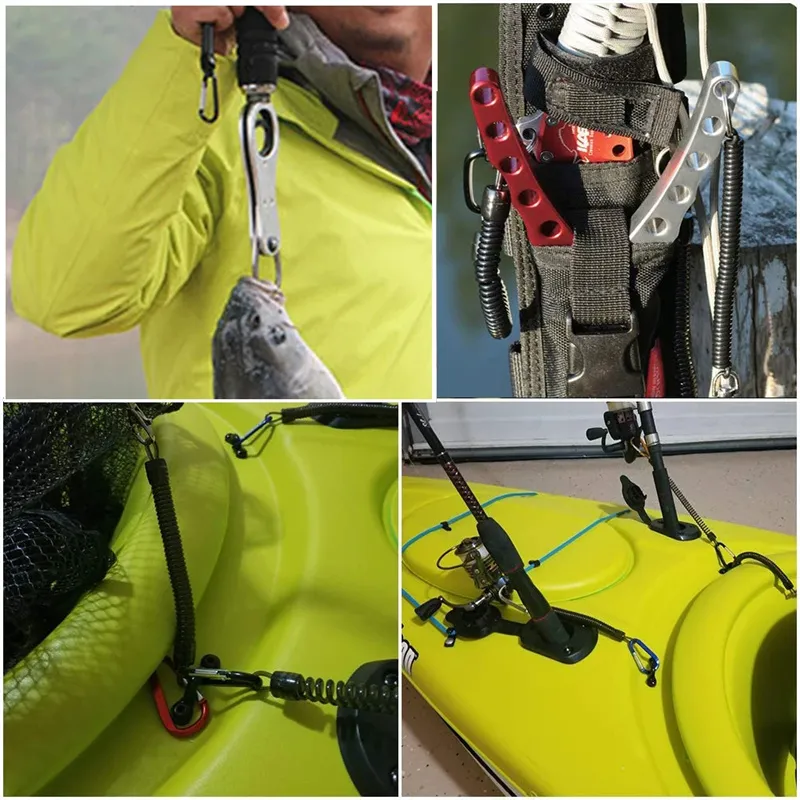 ZANLURE 5Pcs 22cm Pull Elastic With Anti-lost Hand Rope Grab Retention Elastic Cable Protection Flexible Fishing Tool