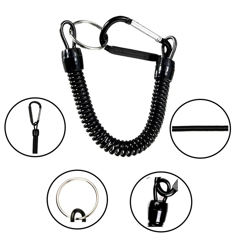 ZANLURE 5Pcs 22cm Pull Elastic With Anti-lost Hand Rope Grab Retention Elastic Cable Protection Flexible Fishing Tool