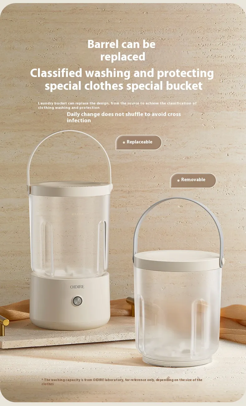 OIDIRE Mini Split Laundry Cup Underwear Washing Machine Wireless Portable Underwear Socks Washing Machine
