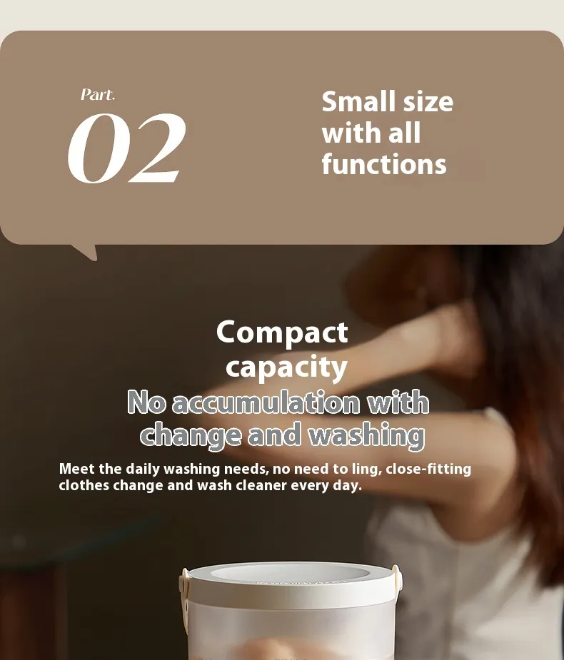 OIDIRE Mini Split Laundry Cup Underwear Washing Machine Wireless Portable Underwear Socks Washing Machine
