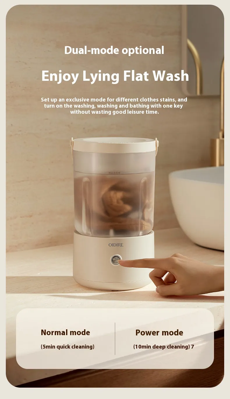 OIDIRE Mini Split Laundry Cup Underwear Washing Machine Wireless Portable Underwear Socks Washing Machine