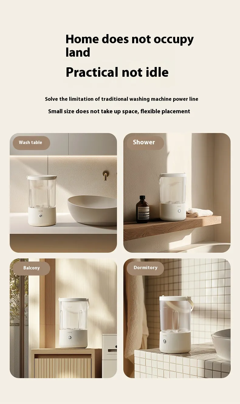 OIDIRE Mini Split Laundry Cup Underwear Washing Machine Wireless Portable Underwear Socks Washing Machine