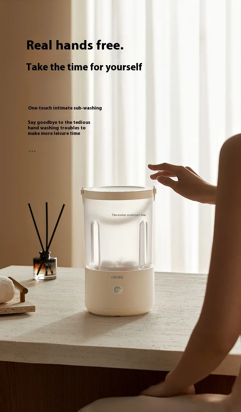 OIDIRE Mini Split Laundry Cup Underwear Washing Machine Wireless Portable Underwear Socks Washing Machine