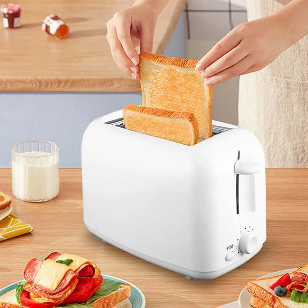2-Slice Bread Toaster Stainless Steel Toaster Removable Smart Kitchen Toaster 2 Slice Wide Slot Vintage Toaster Removable Crumb Tray