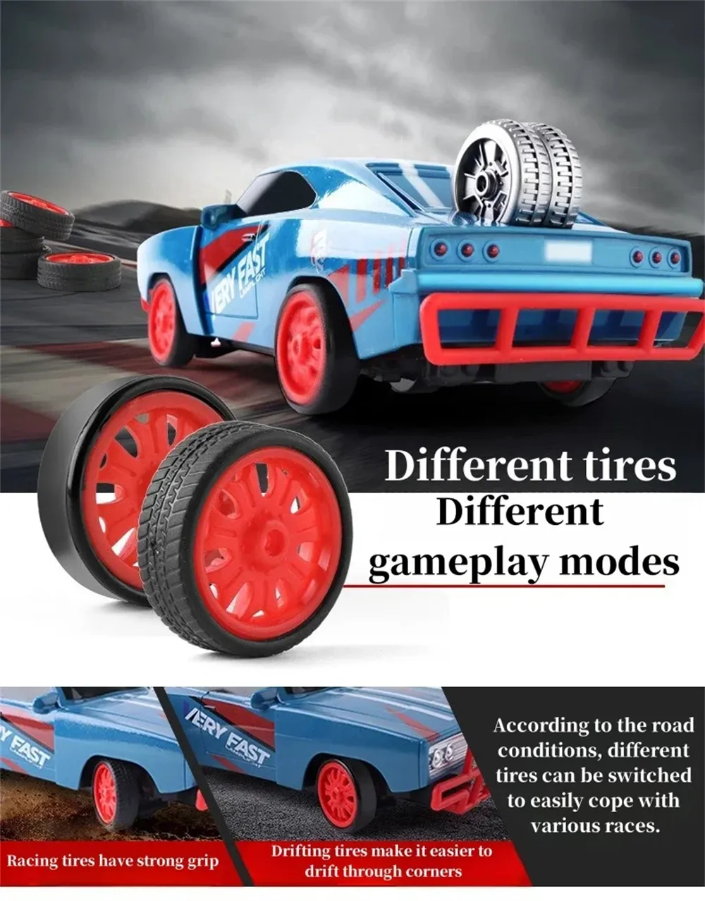 1/18 Drift RC Car 2.4G 4WD High Speed Racing Car Boy DIY Toy Speed Vehicle Model Toy