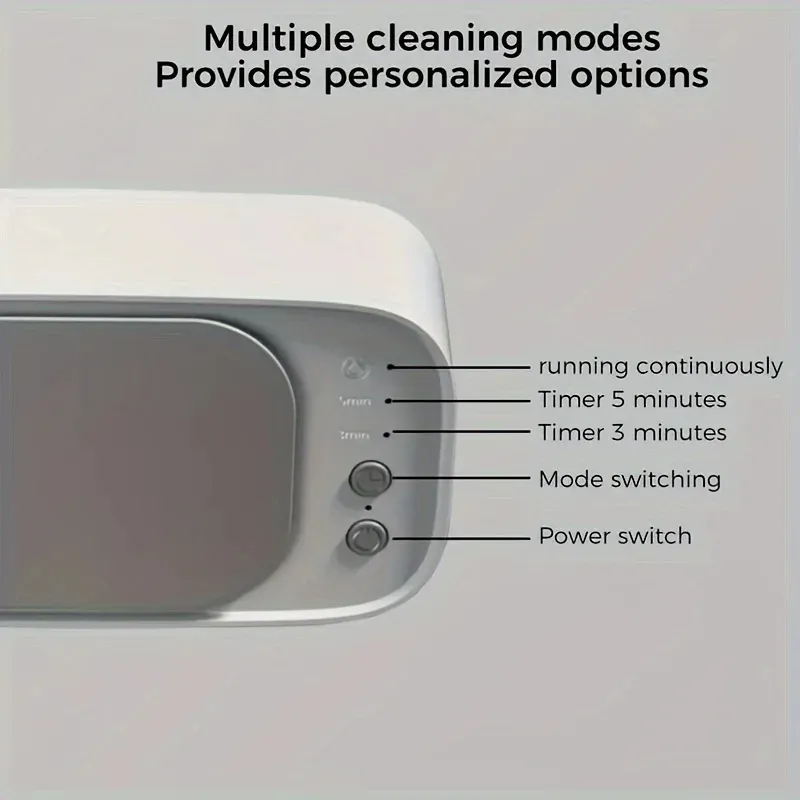 15W Power 45KHZ High Frequency Ultrasonic Multi-Function Household Cleaning Machine Three-Speed Mode Timing for Glasses Jewelry Watch