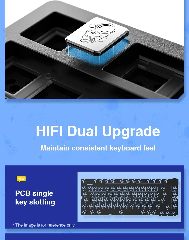 LEOBOG Hi75 Wired Aluminum DIY Kit Mechanical Keyboard Hot-Swap RGB Kit Gasket Custom Aluminum Alloy Body Keyboard Pc Gamer