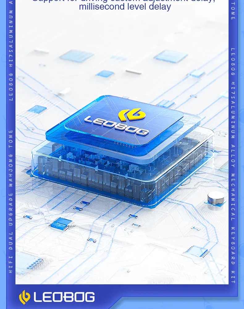 LEOBOG Hi75 Wired Aluminum DIY Kit Mechanical Keyboard Hot-Swap RGB Kit Gasket Custom Aluminum Alloy Body Keyboard Pc Gamer