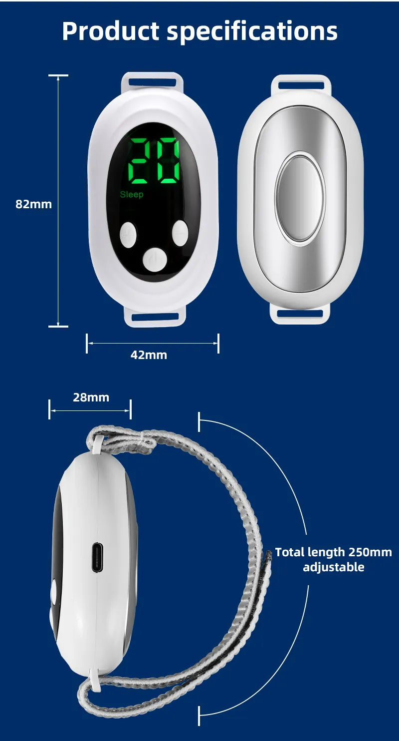 Handheld White Noise Stress Relief Sleep Aid Device White Noise Sleep Instrument With Screen Display Hand-Held White Negative Ion Pulse Stress Relief Sleep Aid