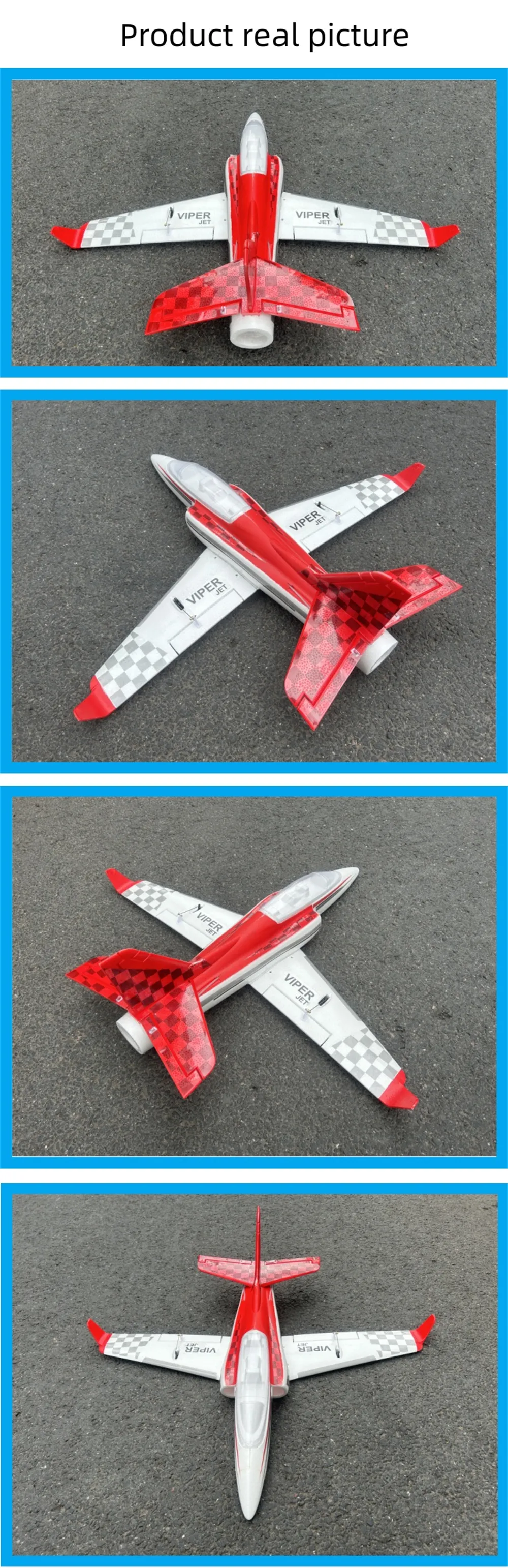 KPQRC Viper 800 mm Spannweite 50 mm 12 Rotorblätter Impeller EDF Jet RC Flugzeug KIT/PNP