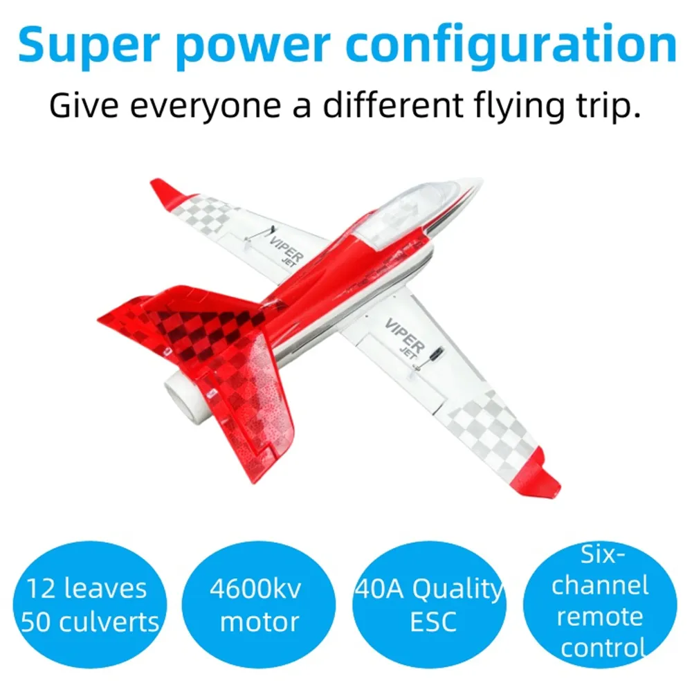 KPQRC Viper 800 mm Spannweite 50 mm 12 Rotorblätter Impeller EDF Jet RC Flugzeug KIT/PNP