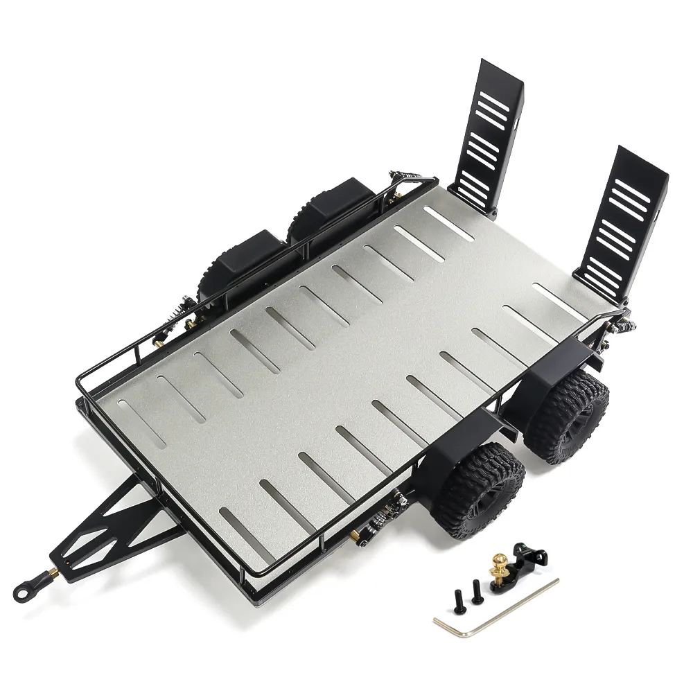 Simulation Trailer Four Wheels for Land Rover Tornado TRX4M 1/18 RC Cars Vehicles Models Spare Parts Accessories Simulation Trailer Four Wheels for Land Rover Tornado TRX4M 1/18 RC Cars Vehicles Models Spare Parts Accessories