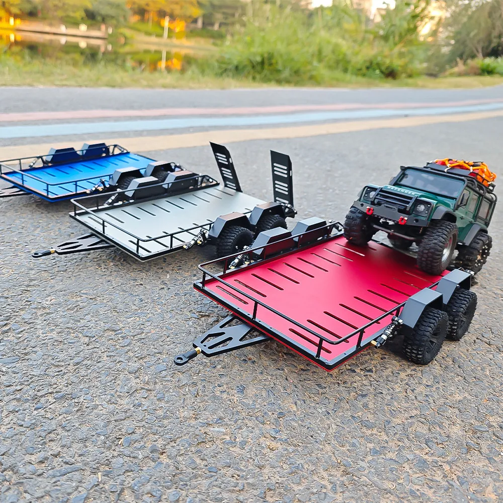 Simulation Trailer Four Wheels for Land Rover Tornado TRX4M 1/18 RC Cars Vehicles Models Spare Parts Accessories Simulation Trailer Four Wheels for Land Rover Tornado TRX4M 1/18 RC Cars Vehicles Models Spare Parts Accessories