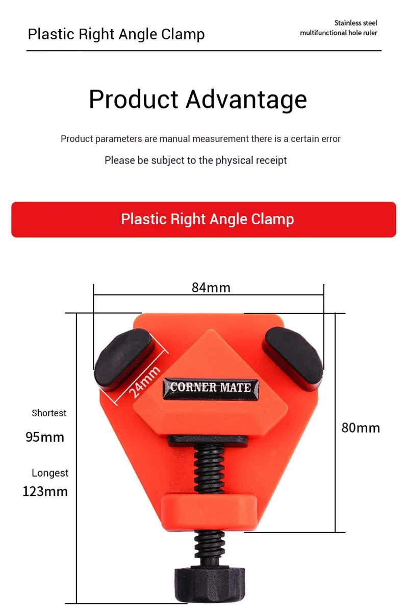 Woodworking Corner Clamp 90 Degree Right Angle Clamp Adjustable Spring Loaded Woodworking Clamp Frame Cabinet Woodworking Tools
