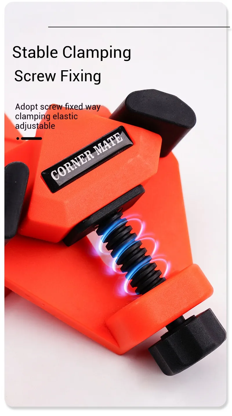 Woodworking Corner Clamp 90 Degree Right Angle Clamp Adjustable Spring Loaded Woodworking Clamp Frame Cabinet Woodworking Tools