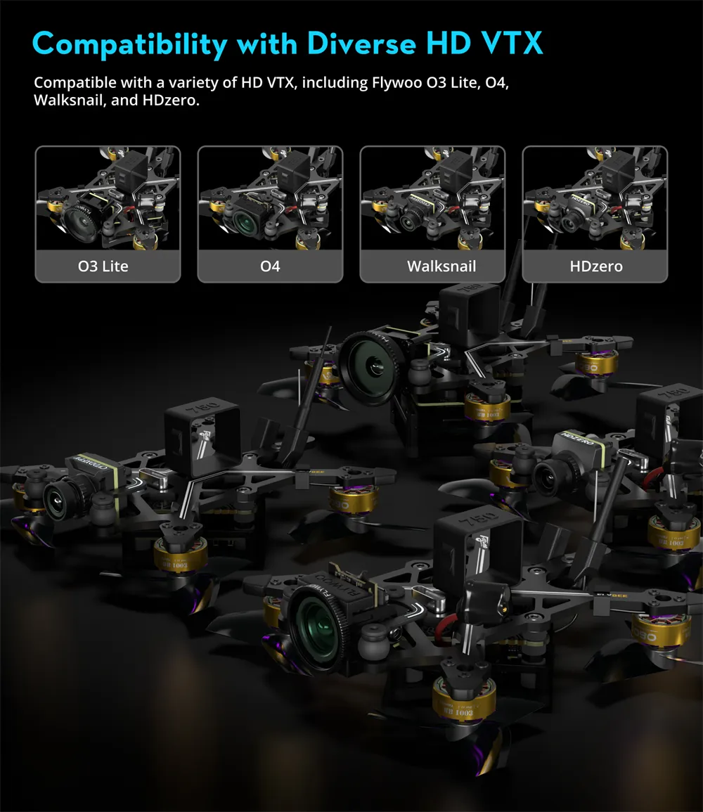 Flywoo Flybee 16 HD 2S Ultralight RC FPV Racing Drone Kit PNP BNF NO VTX NO Camera Support DJI O3 Lite / DJI O4 Air Unit Flywoo Flybee 16 HD 2S Ultralight RC FPV Racing Drone Kit PNP BNF NO VTX NO Camera Support DJI O3 Lite / DJI O4 Air Unit