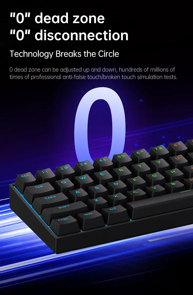 MCHOSE Ace 68 Magnetic Switch Mechanical Keyboard 60% Layout 68 Keys RGB Hot Swap 8K Polling Rate E-sports Version USB Wired Gaming Keyboards MCHOSE Ace 68 Magnetic Switch Mechanical Keyboard 60% Layout 68 Keys RGB Hot Swap 8K Polling Rate E-sports Version USB Wired Gaming Keyboards