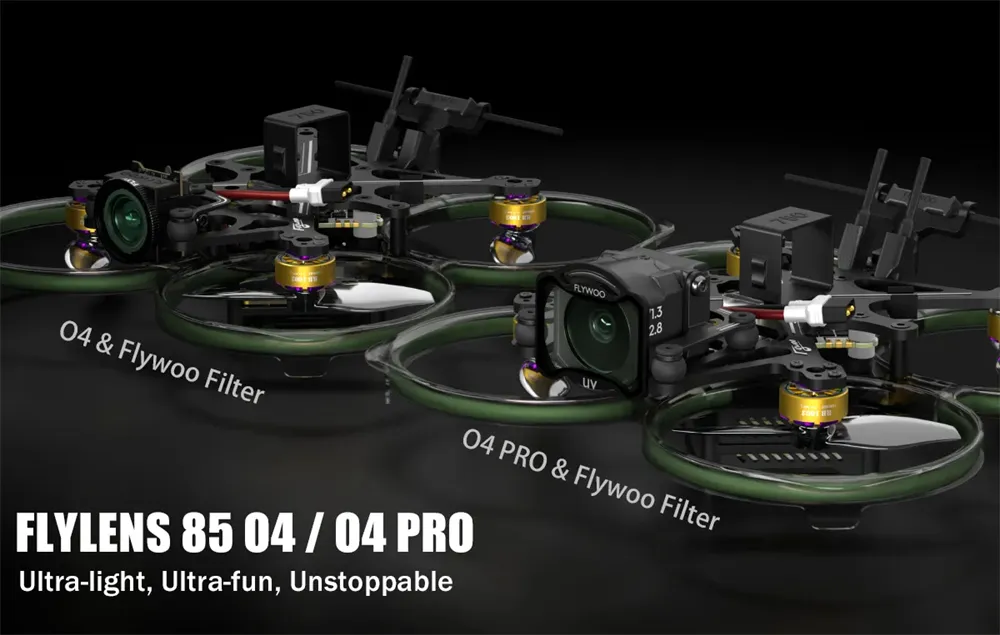 Flywoo FlyLens 85 HD O4 / O4 PRO 2S 2 Inch Brushless Whoop FPV Racing Drone BNF with GOKU F405 HD Digital System